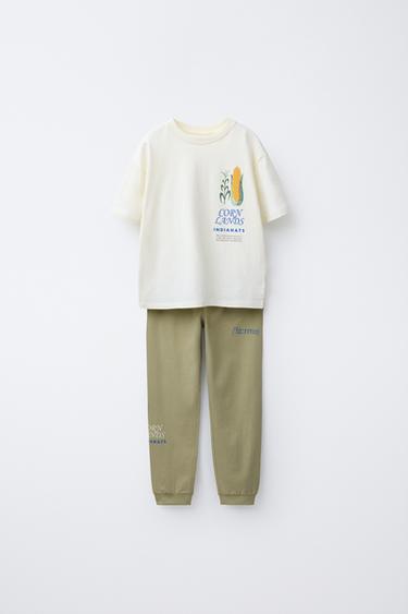 Zara 6-14 YEARS/ CORN PAJAMAS - Green