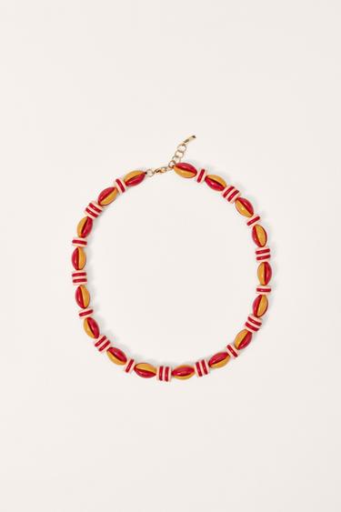 LIMITED EDITION LARGE BEAD NECKLACE - Multicoloured by Zara