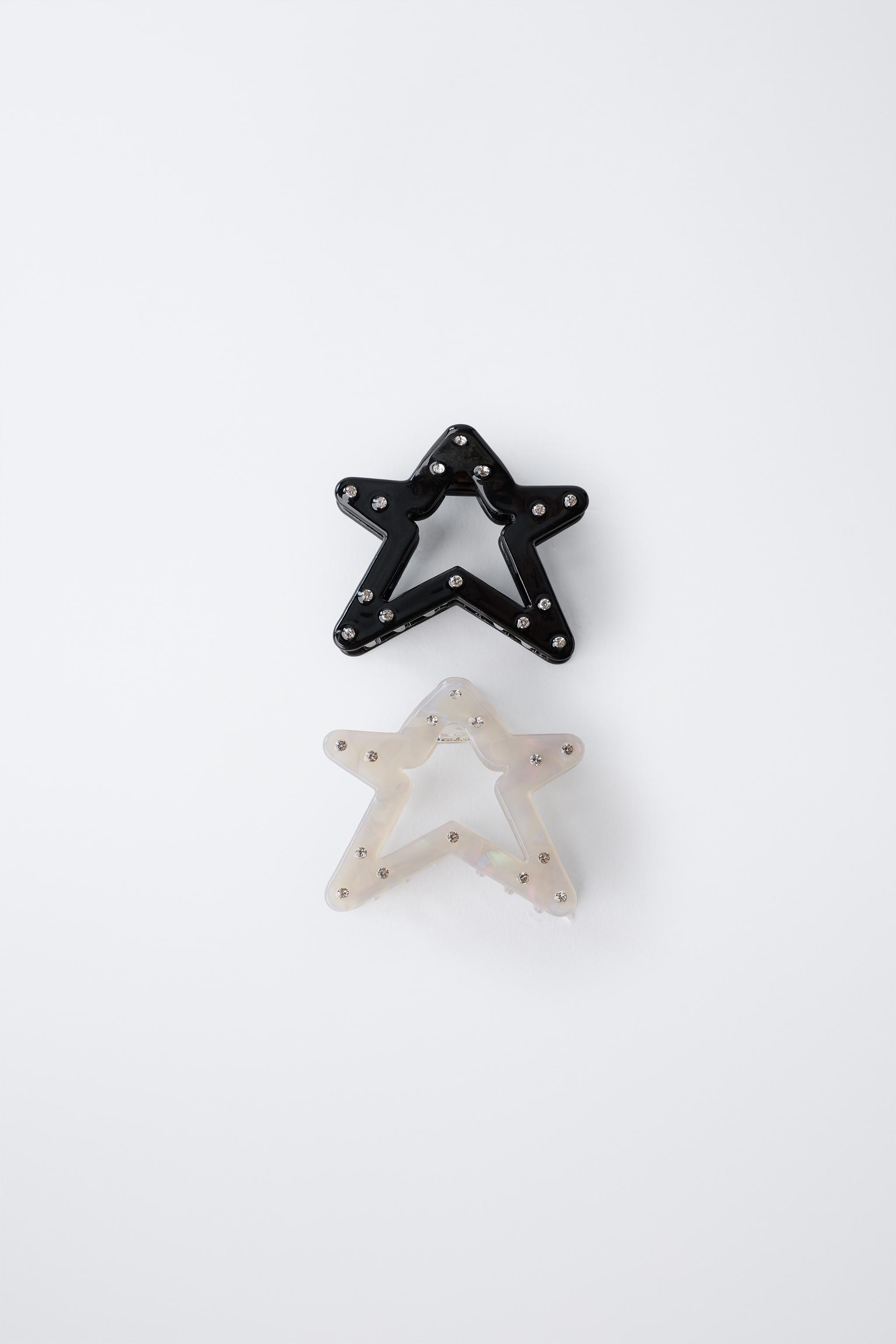 ラインストーン付きヘアクリップ ラインストーン ヘアクリップ2個セット cha25s035-ファッション