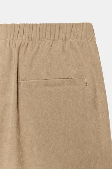 PANTALON LARGE À TAILLE ÉLASTIQUE - Camel clair de Zara - Image 5