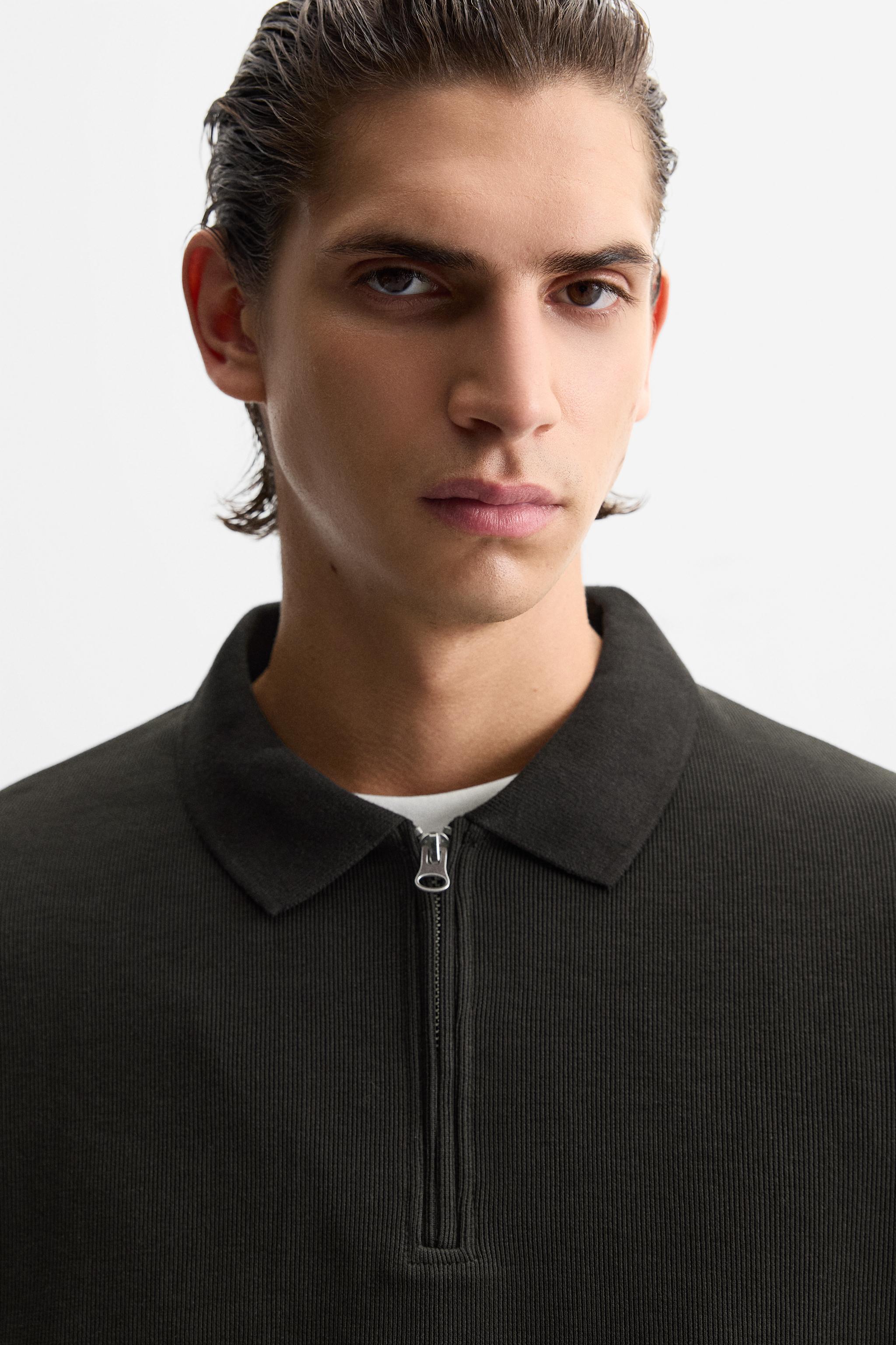 QUARTER ZIP POLO - Oyster-white | ZARA United States
