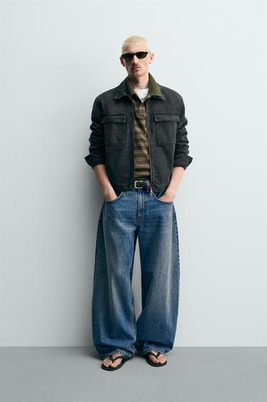 CROPPED FIT ZIP-UP JACKET - Black by Zara