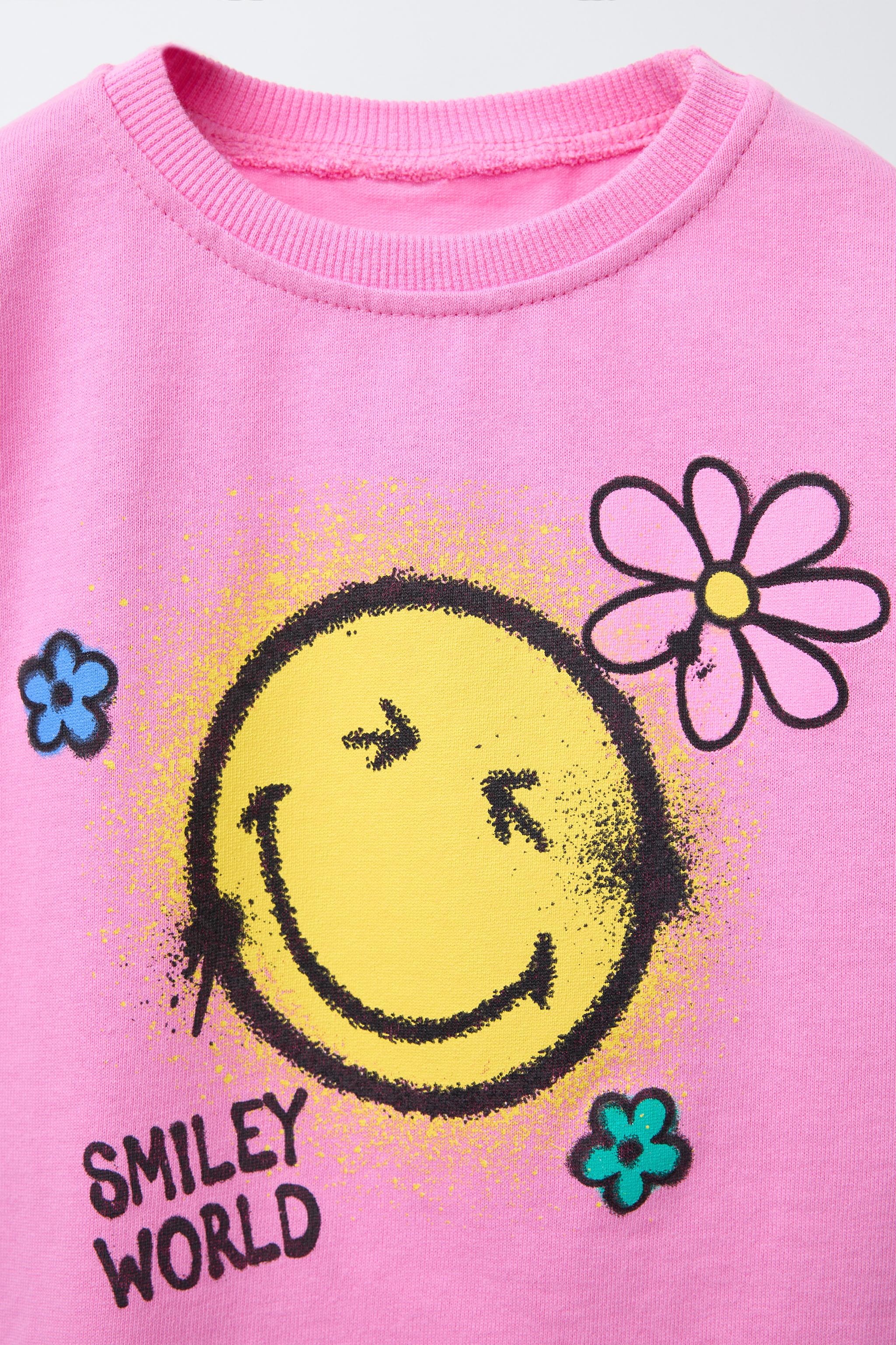 SMILEYWORLD ® PRINTED T-SHIRT - Fuchsia | ZARA Canada