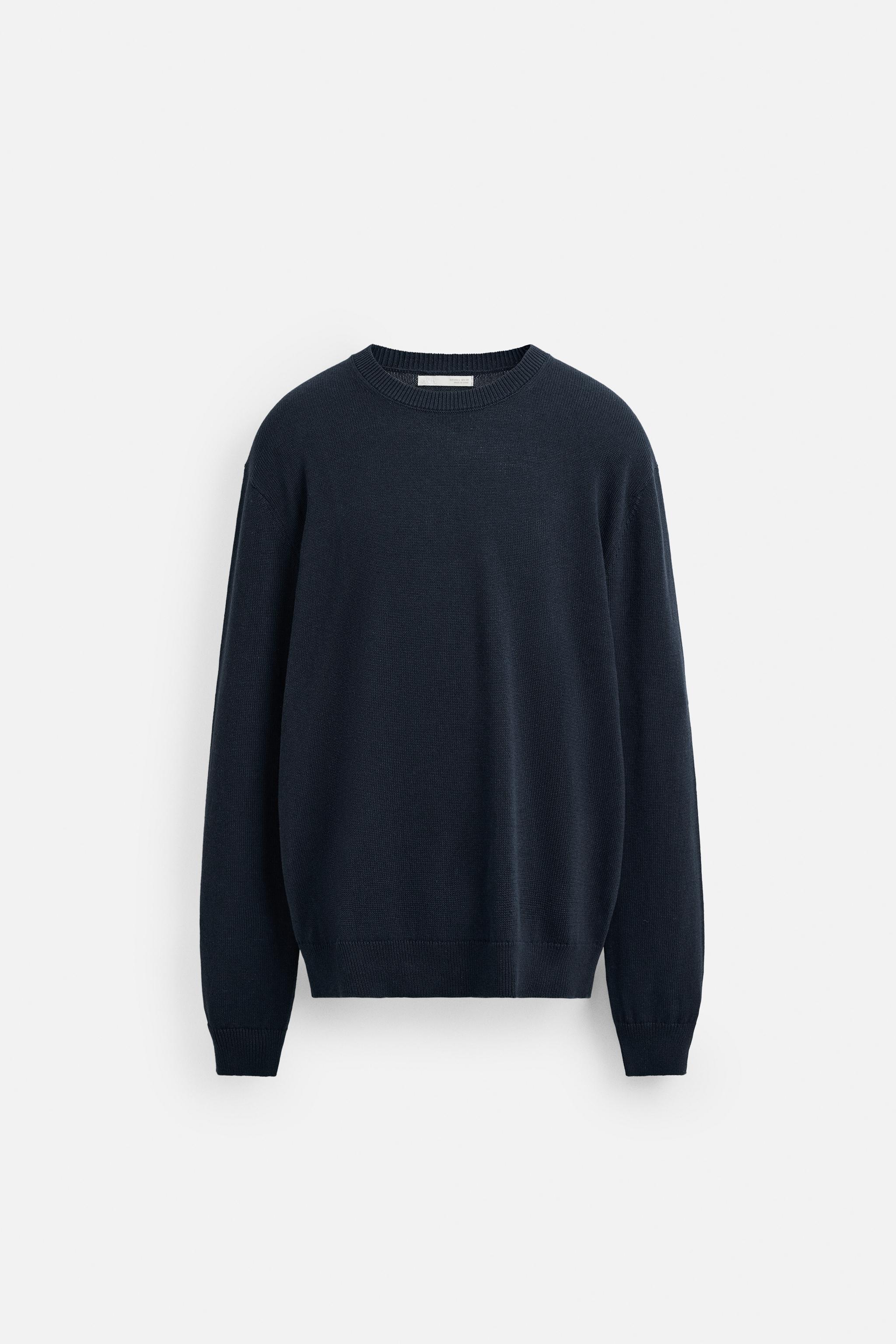 ZARA コンビシャツセーター クルードブルー 最新作 スペイン発送