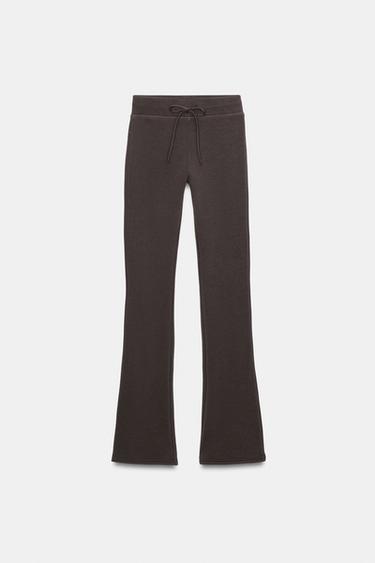 FADED FLARE TROUSERS - Brown by Zara