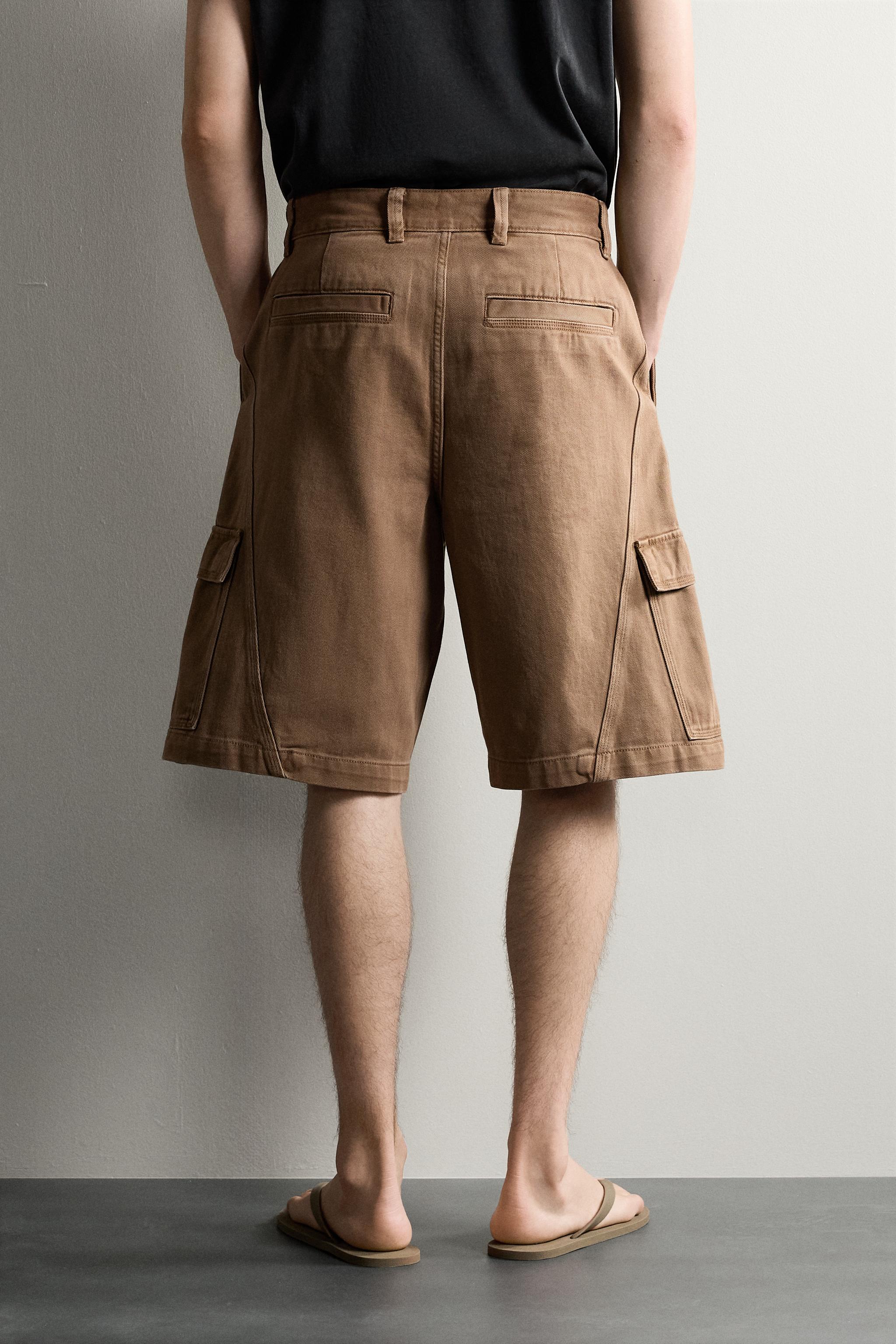 ABSTRACT PRINT RELAXED FIT CARGO SHORTS