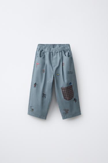 PANTALON BAGGY MICKEY MOUSE © DISNEY - Bleu / Gris de Zara