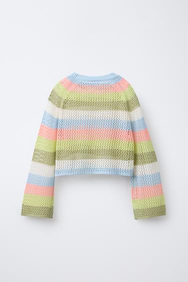 STRIPED KNIT SWEATER - Multicoloured by Zara - Image 1