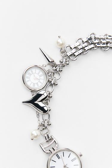 COLLIER CHARMS MONTRES - Argent de Zara - Image 3