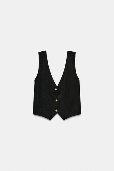TOP ESPALDA CRUZADA - Negro de Zara