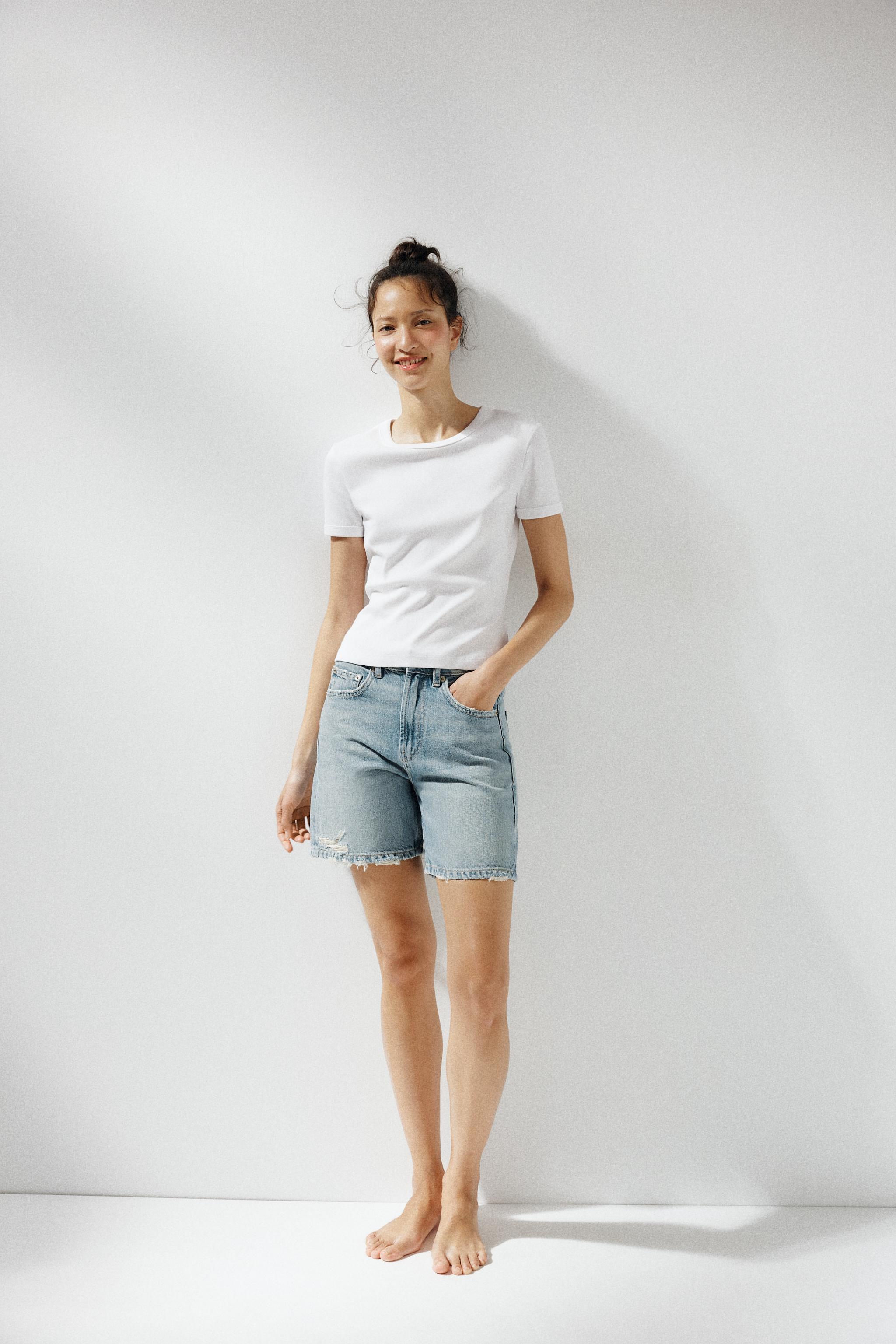 BERMUDA EN JEAN TRF TAILLE MOYENNE