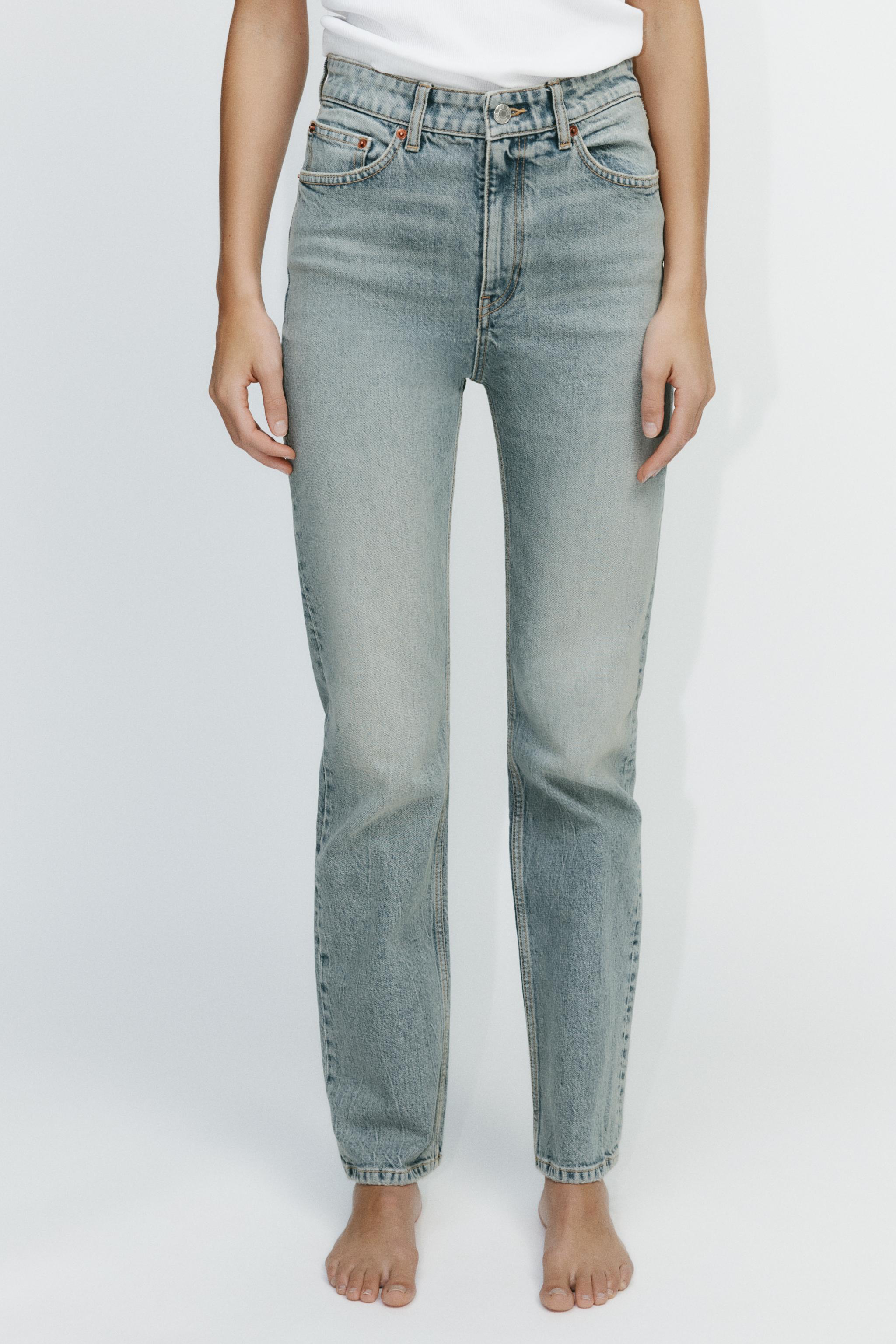 TRF STRAIGHT LEG JEANS WITH A HIGH WAIST - Blue | ZARA TRF STRAIGHT LEG JEANS WITH A HIGH WAIST - Blue | ZARA