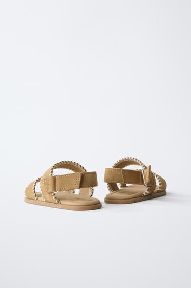 SANDALES EN CUIR BAREFOOT - Marron de Zara - Image 5