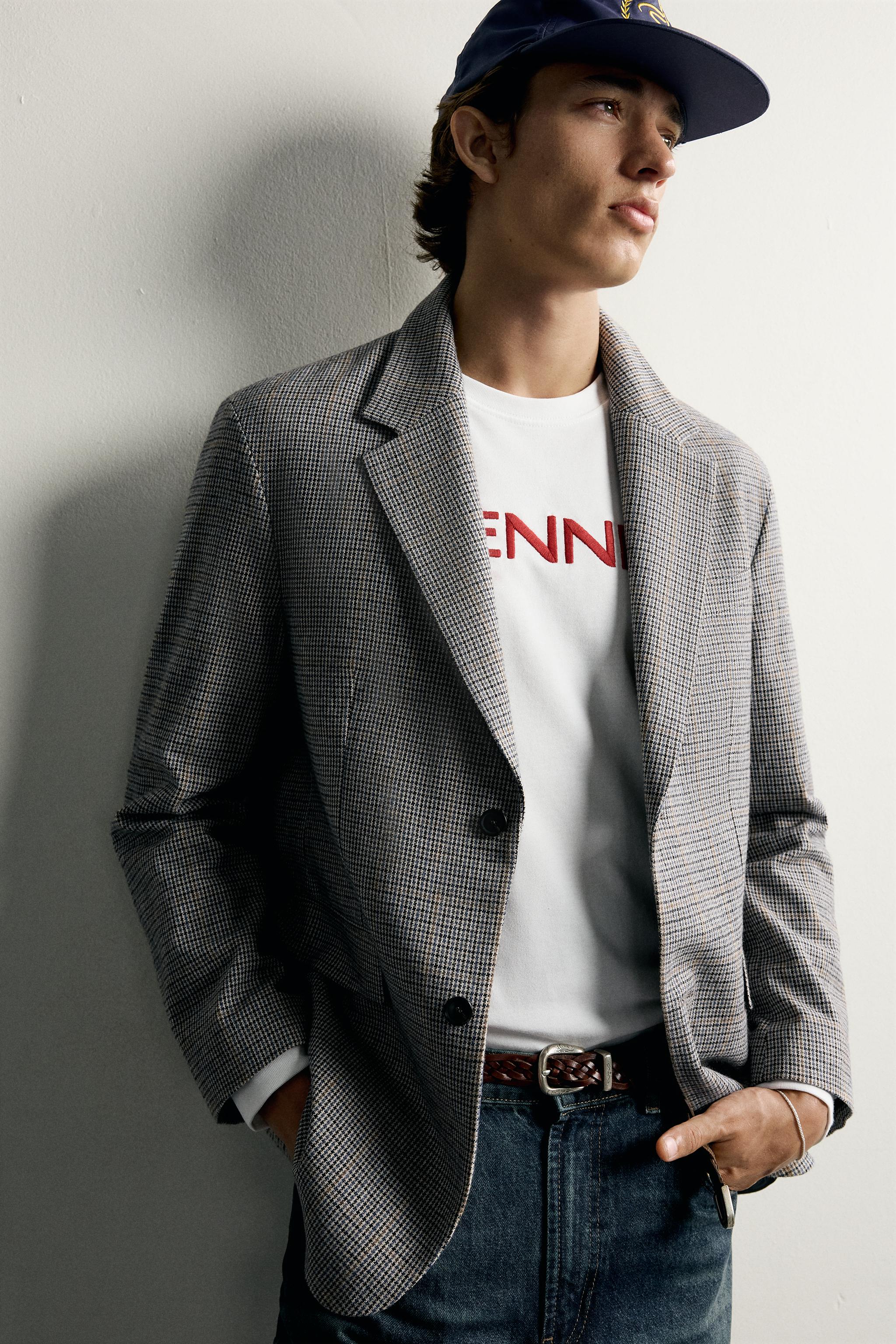 AYRTON SENNA © BRANDS REGULAR FIT PLAID BLAZER