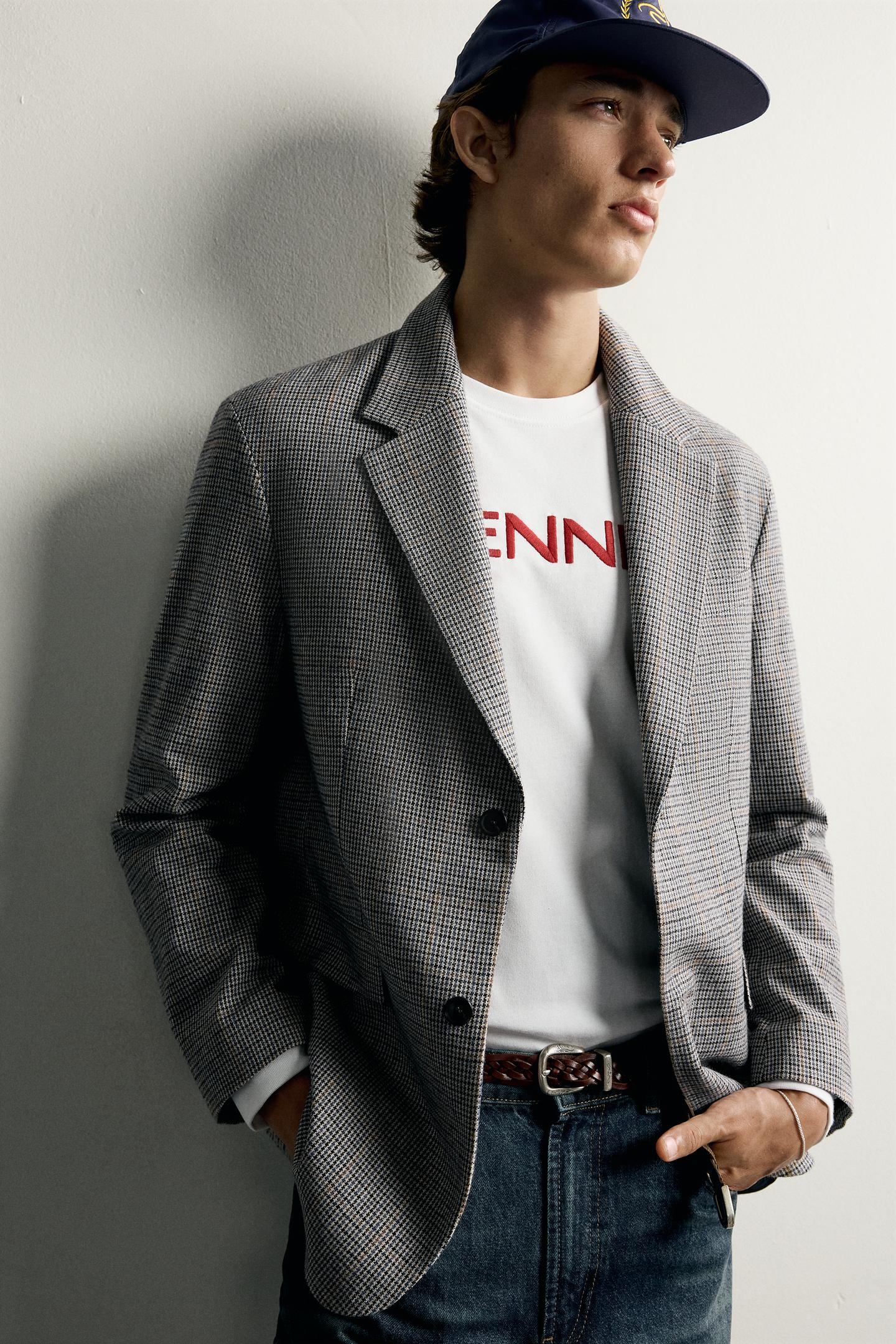 Мужской пиджак Zara Ayrton Senna © Senna Brands Regular Fit Plaid, цвет: Разноцветный — фото 5