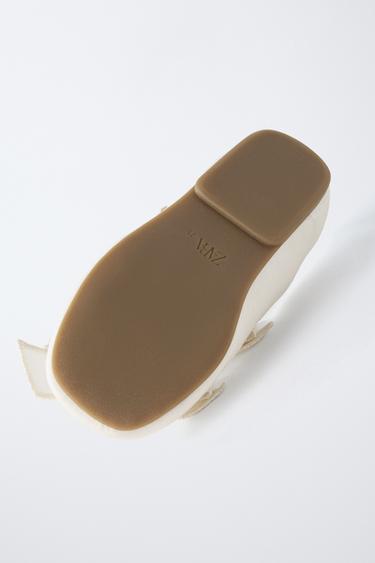 BALLERINES AVEC LACETS - Blanc de Zara - Image 6