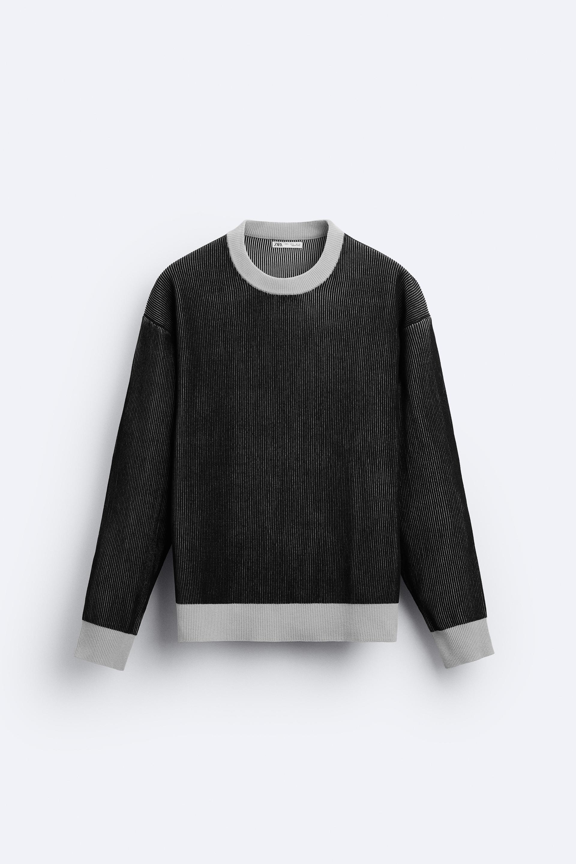 STRUCTURED KNIT SWEATSHIRT - Ecru