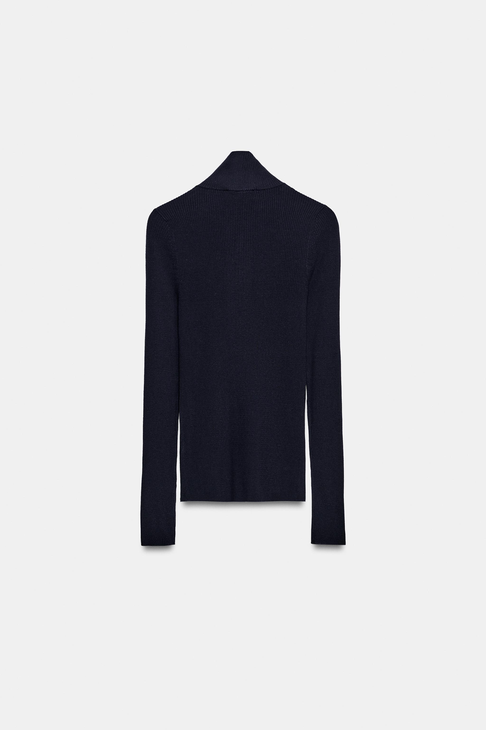 Женские куртки Zara FITTED RIBBED KNIT JACKET — фото 3