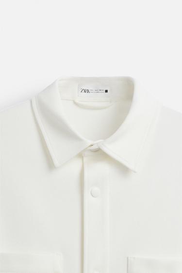 SURCHEMISE CONFORT - Blanc cassé de Zara - Image 8