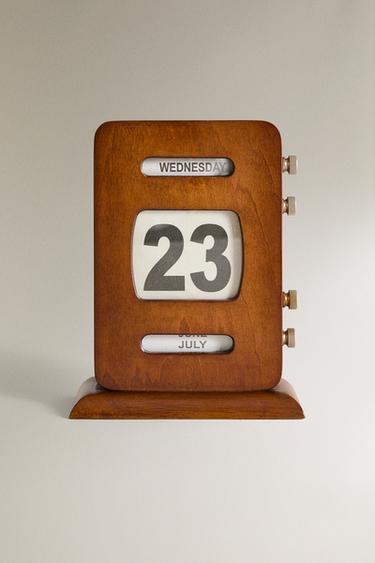 MANUAL TABLE CALENDAR - Brown by Zara