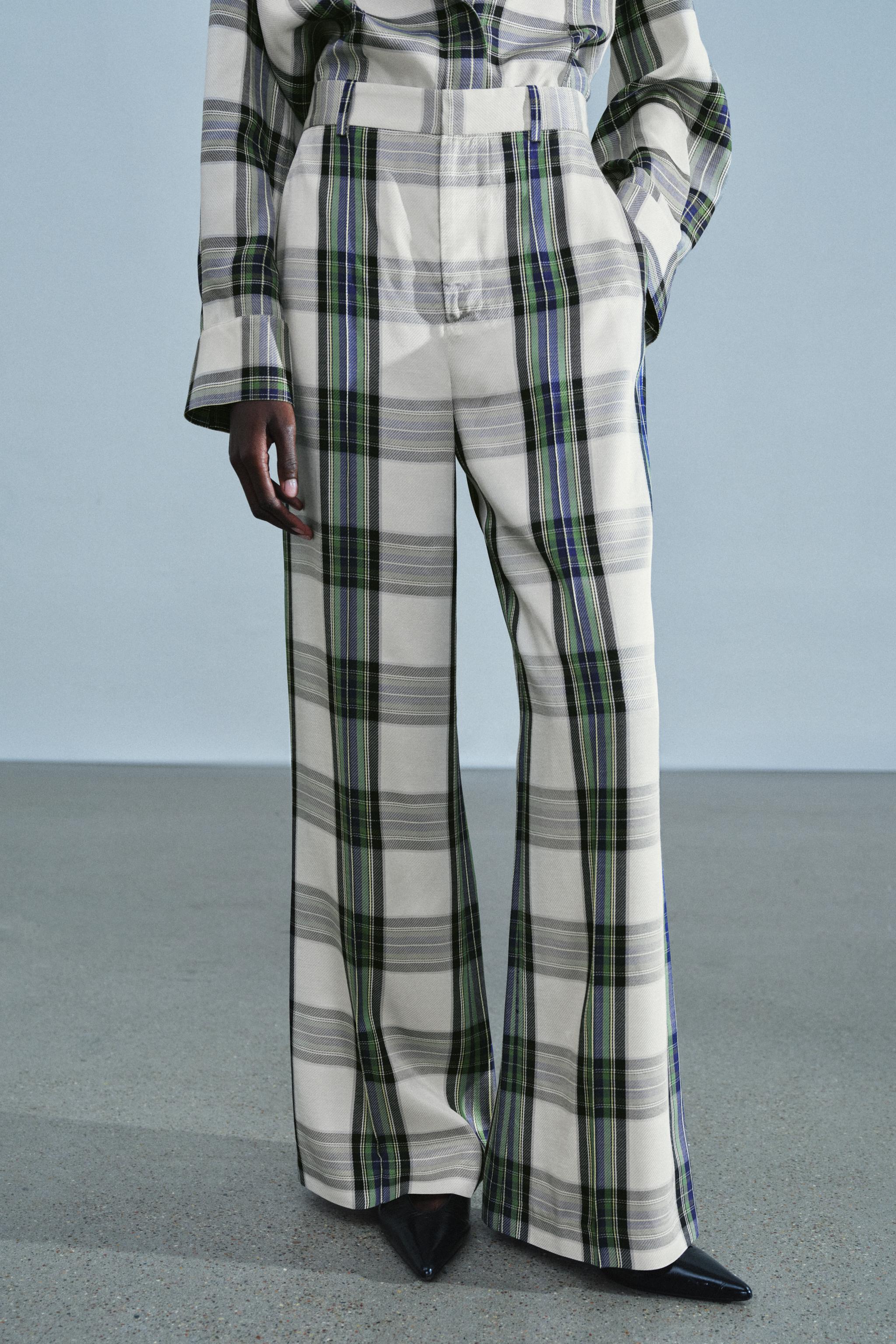 PANTALON FLUIDE À CARREAUX COLLECTION ZW