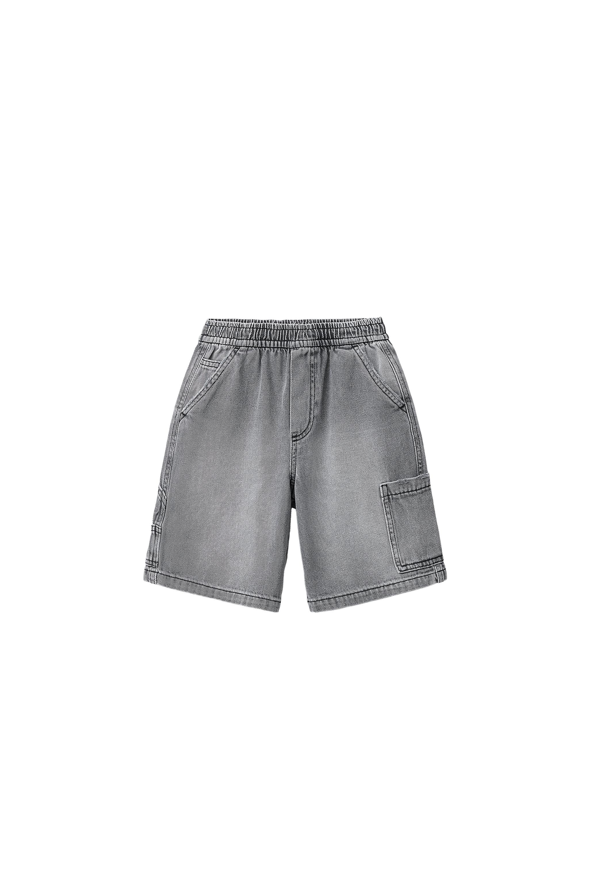 BAGGY CARPENTER DENIM SHORTS - Blue | ZARA United States