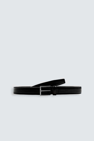 LEATHER DRESS BELT - Brown by Zara