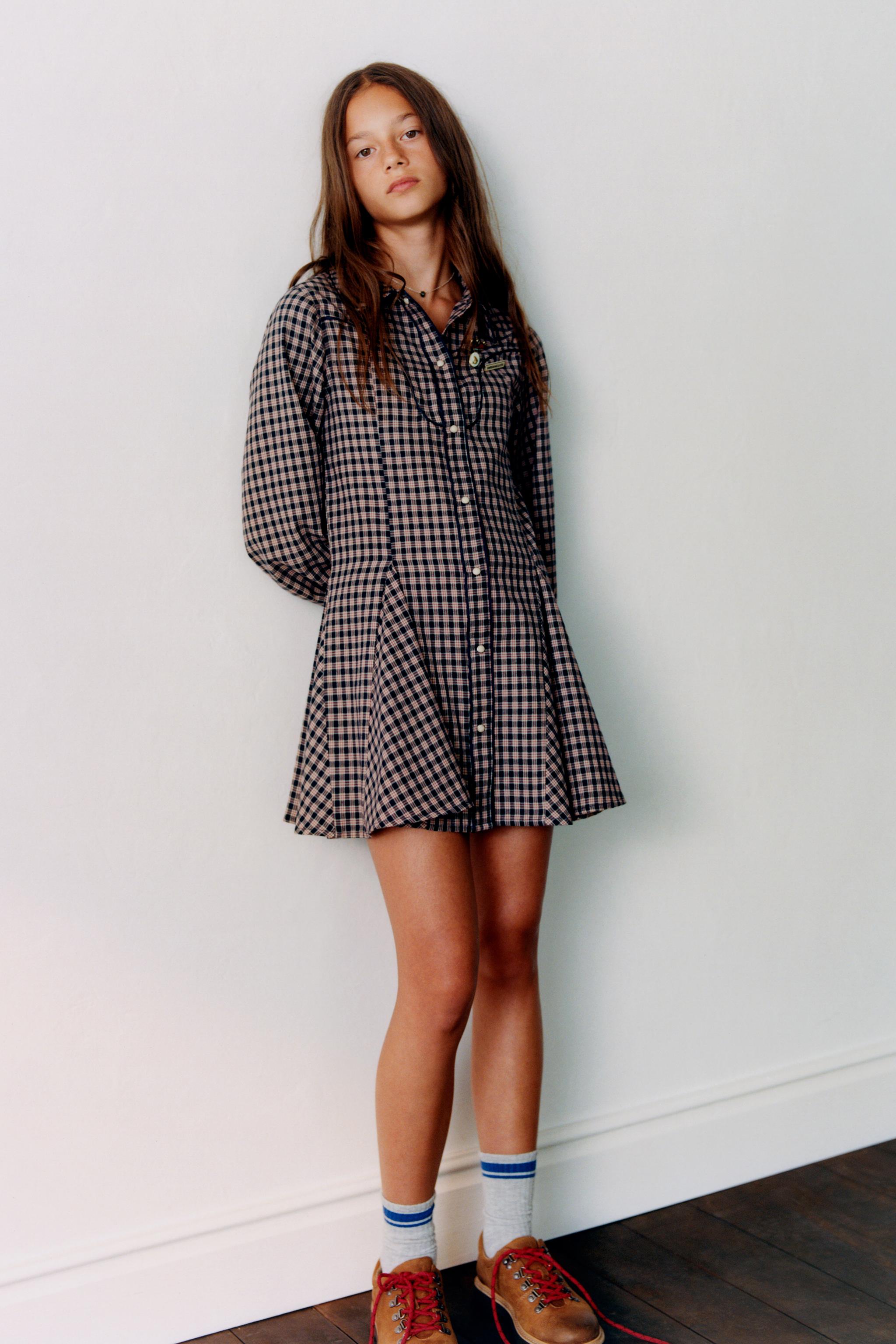 ROBE ÉVASÉE À CARREAUX