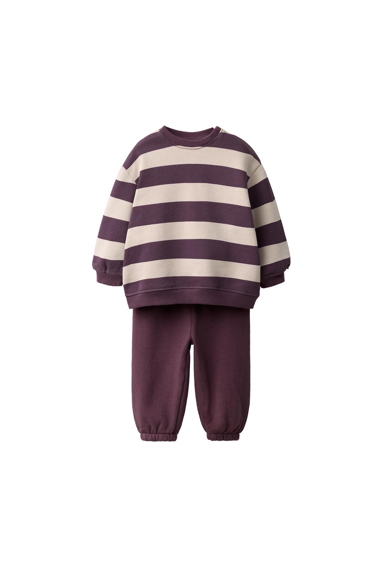 STRIPED SWEATSHIRT AND JOGGER SET