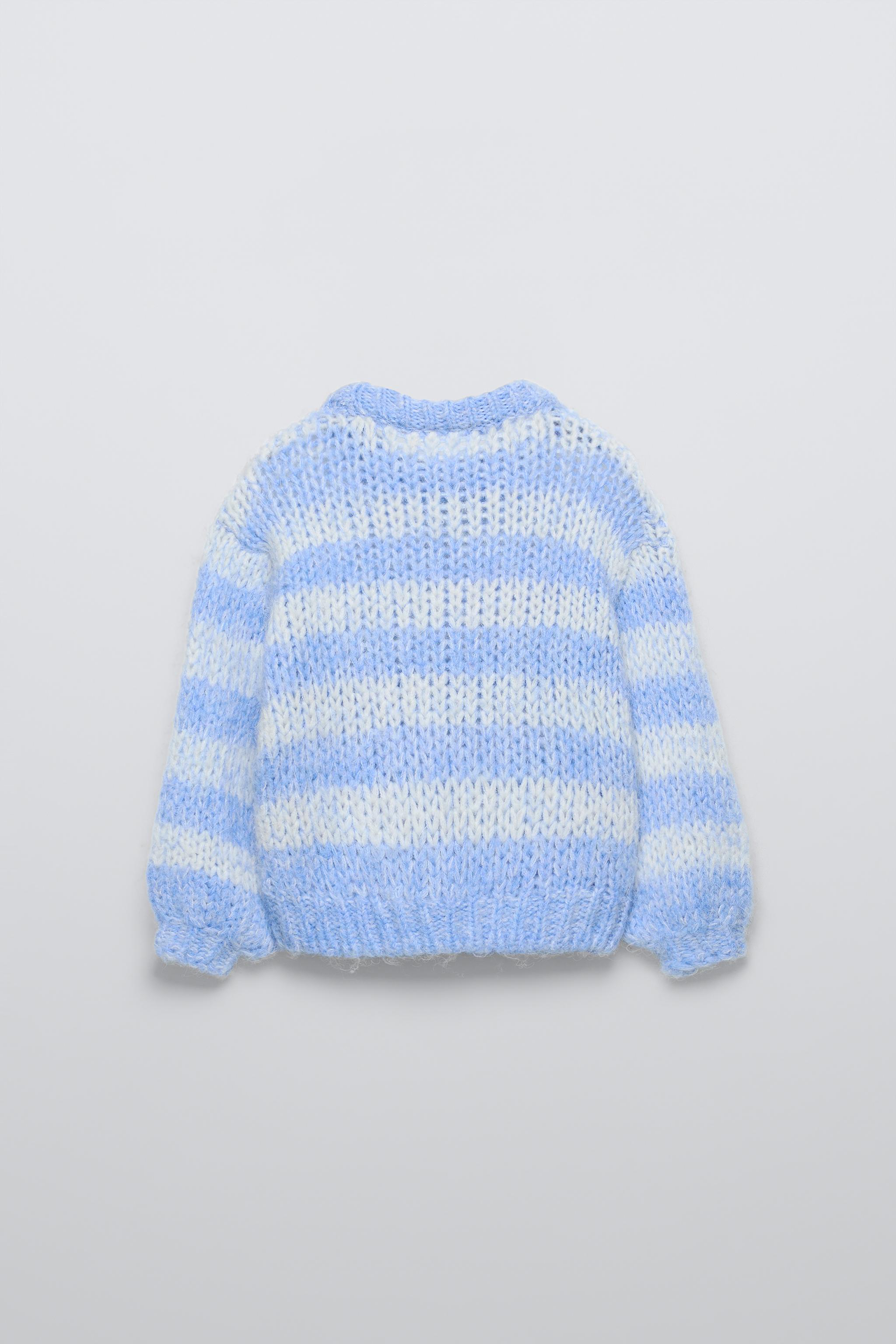 Light blue and white striped sweater best sale