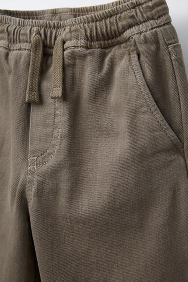 SUPER STRETCH TWILL STRAIGHT-LEG TROUSERS - Brown by Zara - Image 2