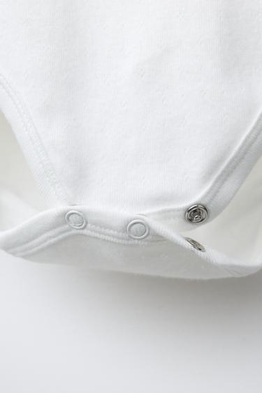 3-PACK OF KIMONO NECK HEART BODYSUITS - Ecru by Zara - Image 3