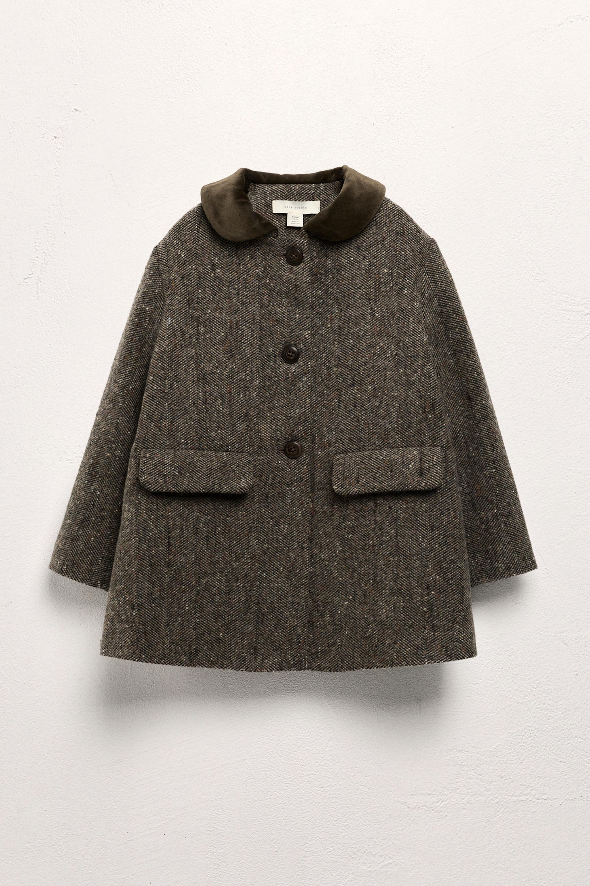 6-10 YEARS / VELVET COLLAR WOOL COAT LIMITED EDITION