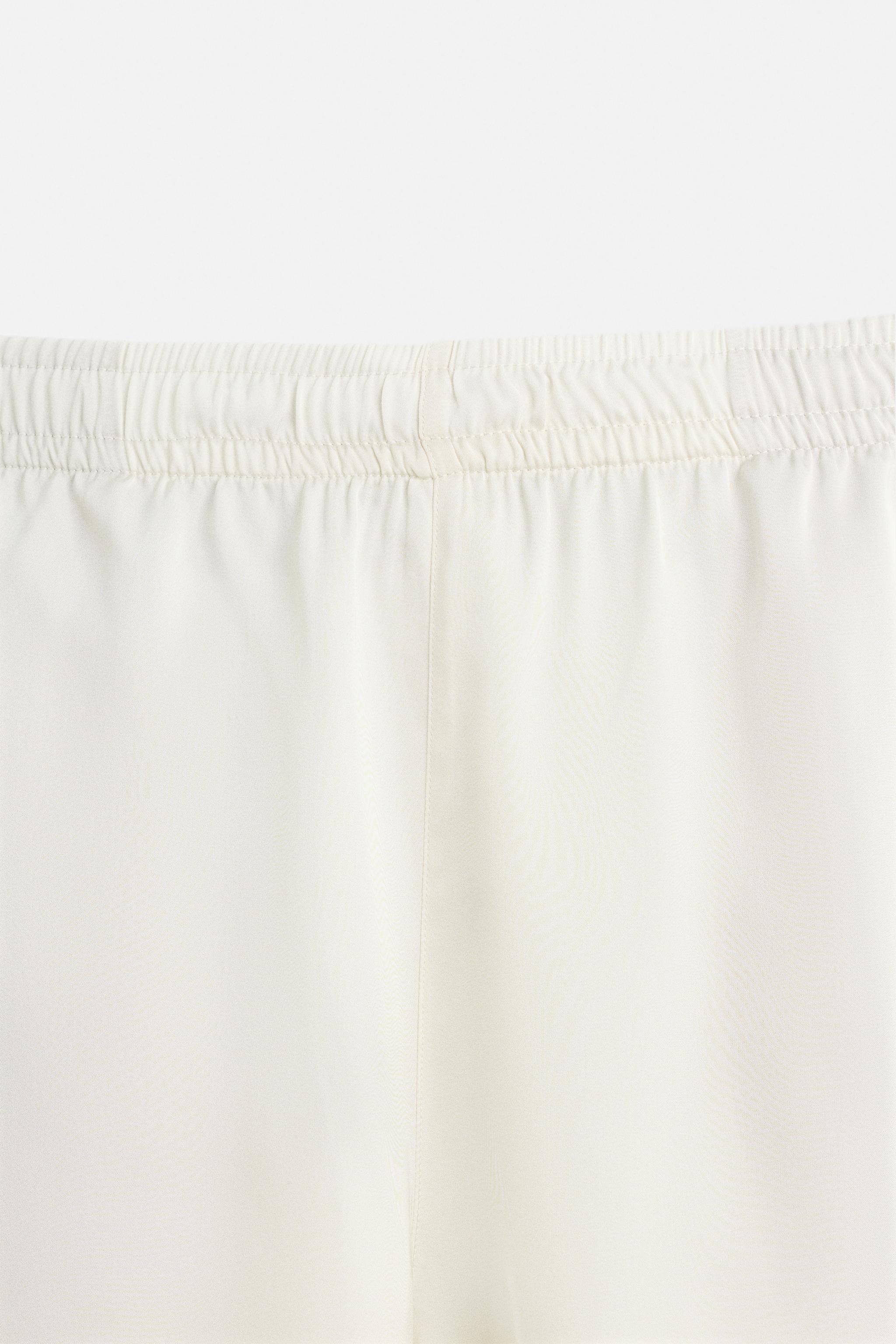 SATIN SHORTS WITH CONTRAST STRIPES