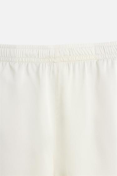 SATIN BERMUDA SHORTS WITH CONTRAST STRIPES - Green by Zara - Image 7