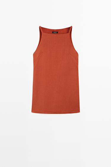 Zara Strappy mini dress - Brick - Image 0