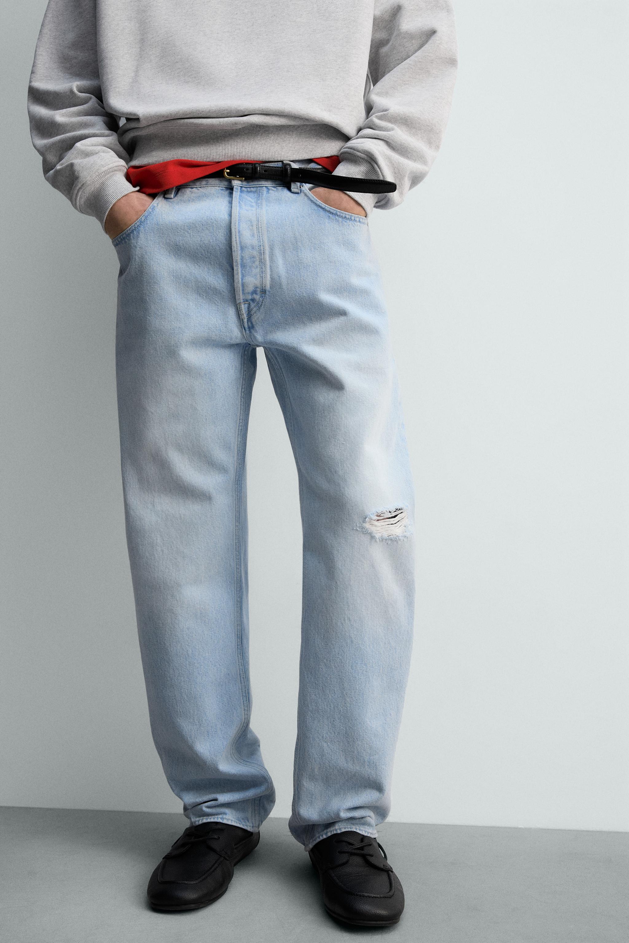 JEANS STRAIGHT FIT DÉCHIRURES