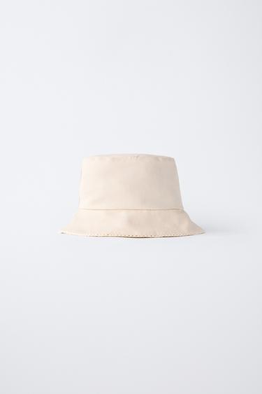 CHAPEAU BOB CROCHET RÉVERSIBLE - Écru de Zara - Image 1