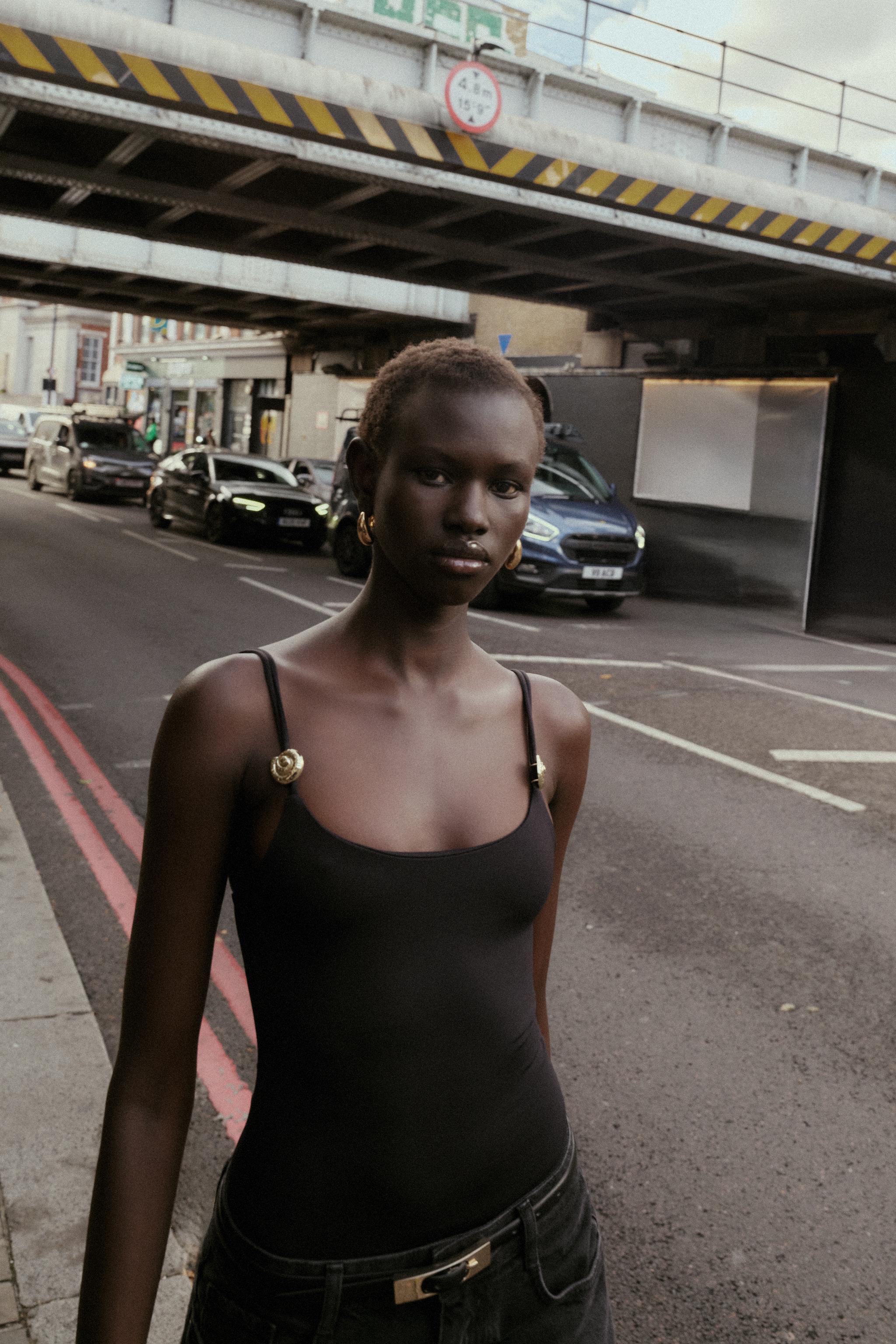 POLYAMIDE TRIM BODYSUIT - Burgundy | ZARA Canada