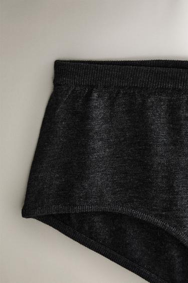 SHORT LAINE ET SOIE - Gris de Zara - Image 1
