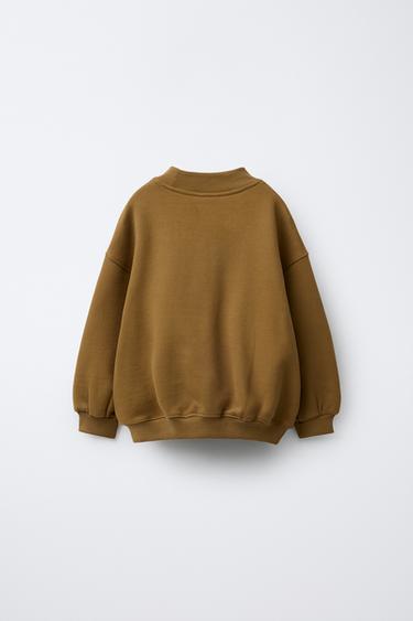 SWEAT-SHIRT UNI À COL CHEMINÉE - Or de Zara - Image 1