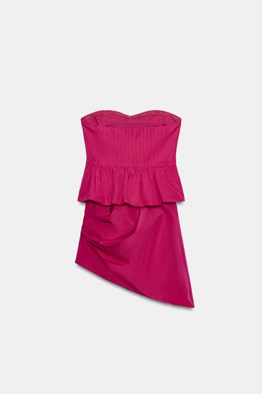 ROBE COURTE BUSTIER - Fuchsia de Zara - Image 5