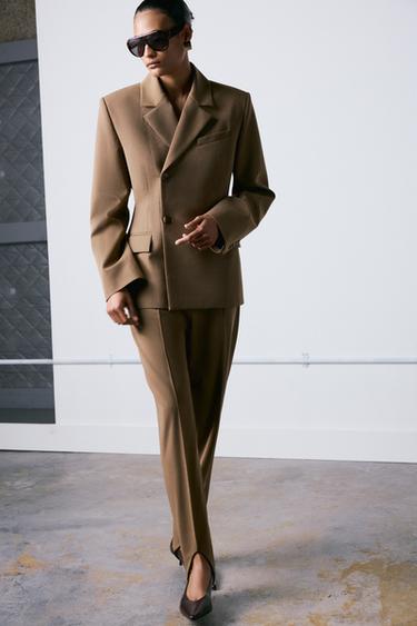 Zara FUSEAU PANTS ZW COLLECTION - Brown