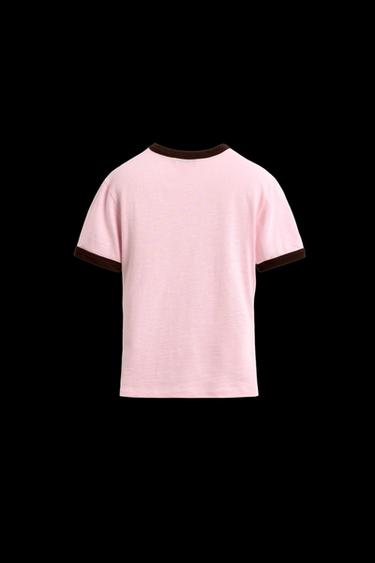 Zara MINNIE + MICKEY T-SHIRT HARRY LAMBERT FOR ZARA X DISNEY - White / Pink