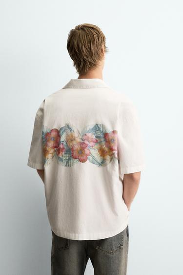 FLORAL PRINT SHIRT - Grey by Zara - Image 2