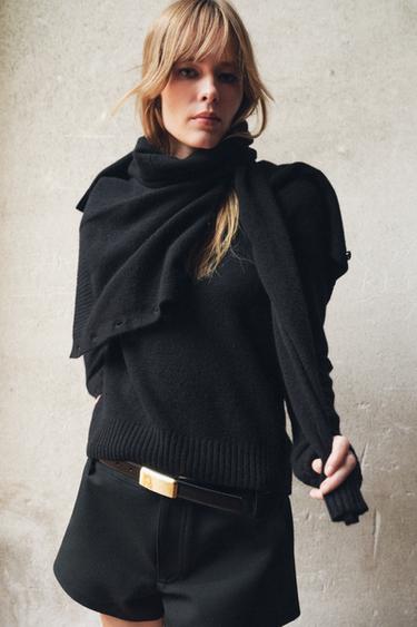 THIN LEATHER BELT WITH RECTANGULAR BUCKLE - Black by Zara