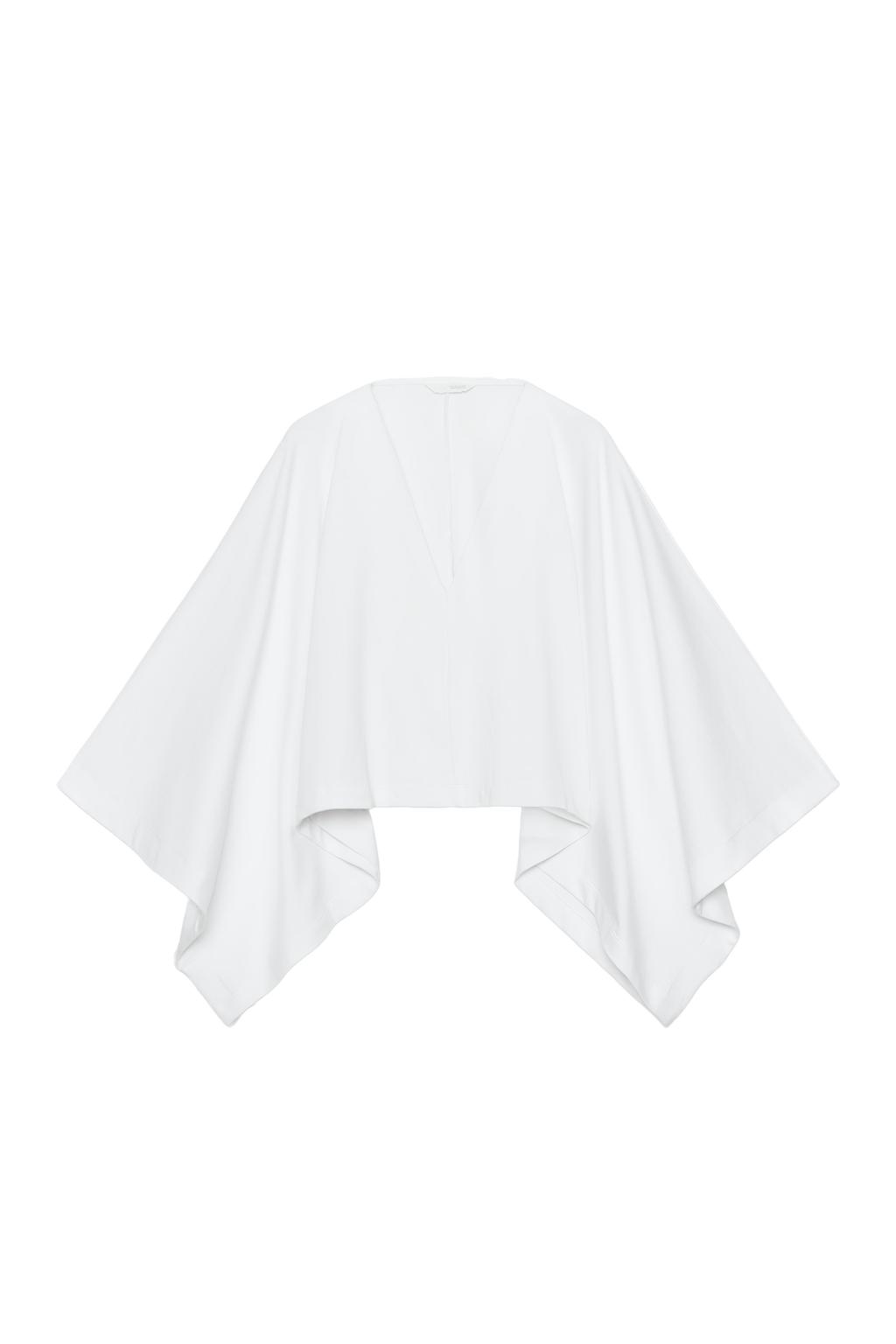 VOLUMINOUS HEAVY COTTON CAPE TOP - image 3