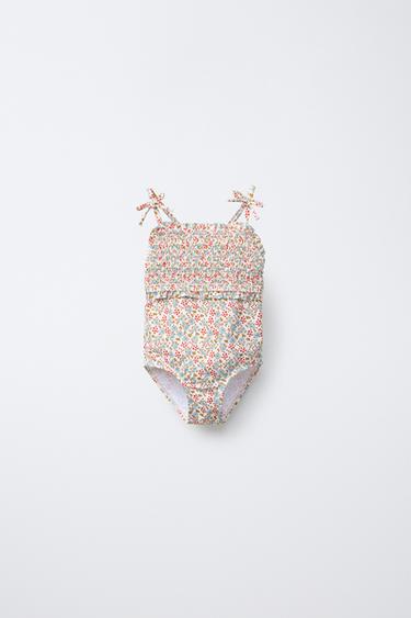 6 MONTHS-14 YEARS/ FLORAL SMOCKED SWIMSUIT - Multicoloured by Zara