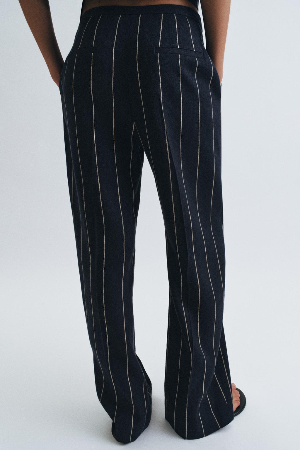 ZW COLLECTION STRIPED LINEN PANTS - image 2