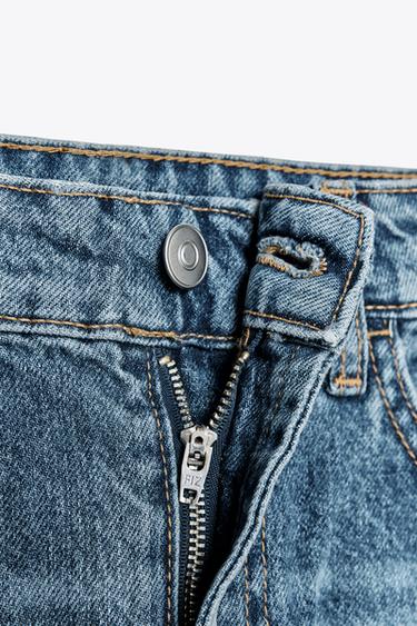 FALDA MINI DENIM TRF - Azul de Zara